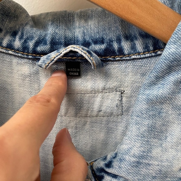 Blank NYC Time Zone Blue Washed Denim Short Sleeve Cotton Casual Romper Size S - Picture 8 of 12